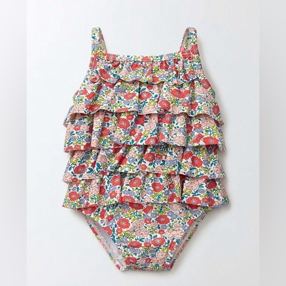 Baby Boden Other - Baby Boden floral ruffle swimsuit